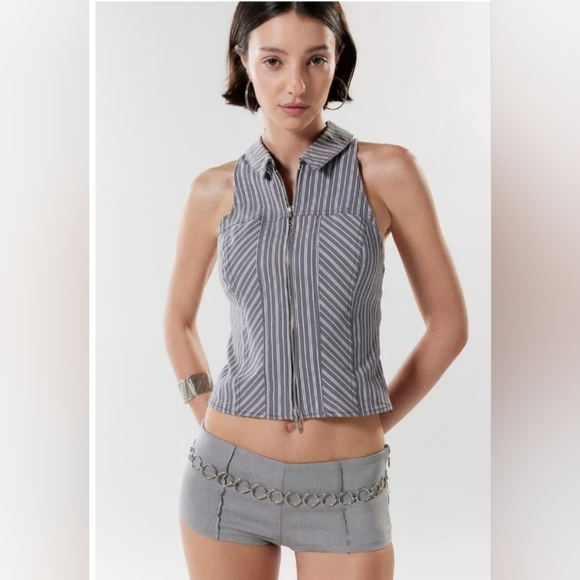 Silence + Noise UO Urban Outfitters Sabrina gray Micro Shorts size XXS brand new - Picture 6 of 11